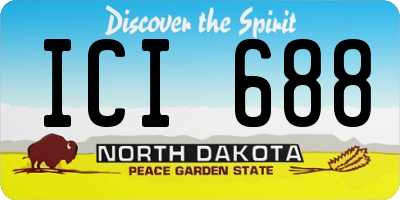ND license plate ICI688