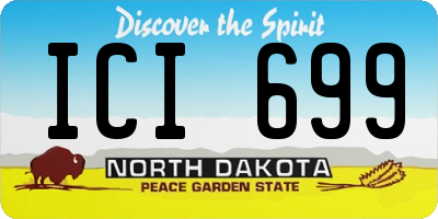 ND license plate ICI699