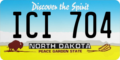 ND license plate ICI704