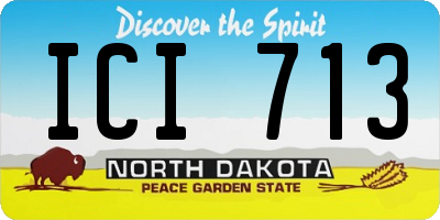 ND license plate ICI713