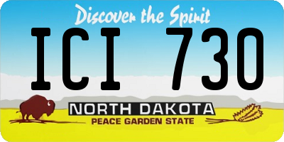 ND license plate ICI730