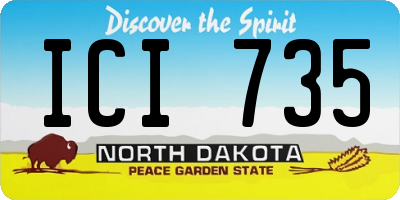 ND license plate ICI735