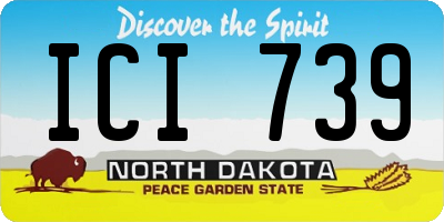 ND license plate ICI739