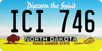 ND license plate ICI746