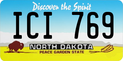 ND license plate ICI769