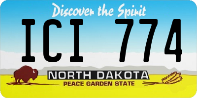 ND license plate ICI774