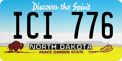 ND license plate ICI776