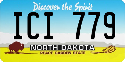 ND license plate ICI779