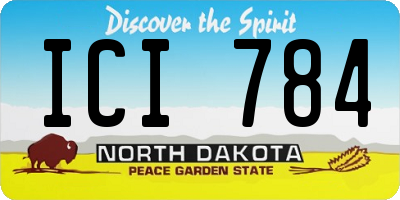 ND license plate ICI784