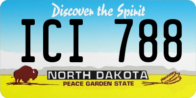 ND license plate ICI788