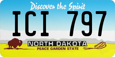 ND license plate ICI797