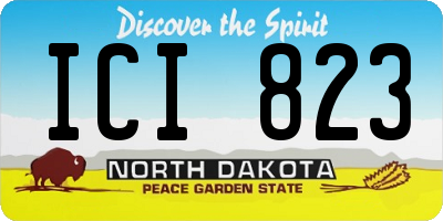 ND license plate ICI823