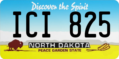 ND license plate ICI825