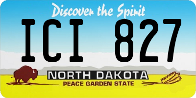 ND license plate ICI827