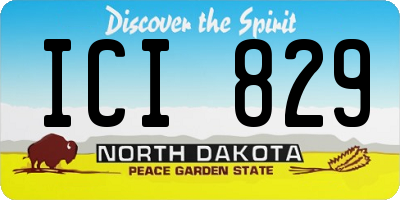 ND license plate ICI829