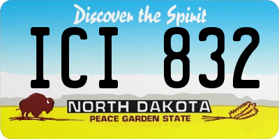 ND license plate ICI832