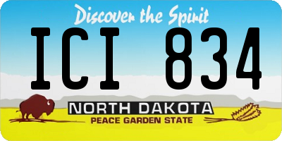 ND license plate ICI834
