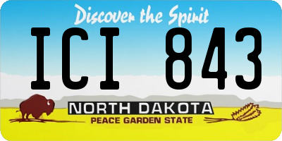 ND license plate ICI843