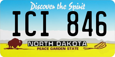 ND license plate ICI846
