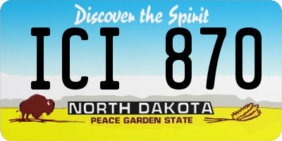 ND license plate ICI870