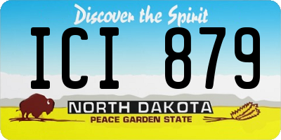 ND license plate ICI879