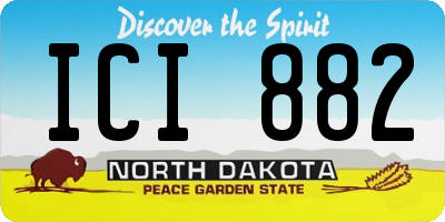 ND license plate ICI882