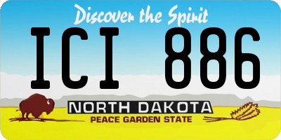 ND license plate ICI886