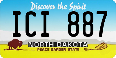 ND license plate ICI887