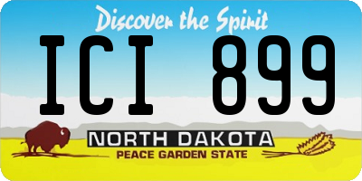 ND license plate ICI899
