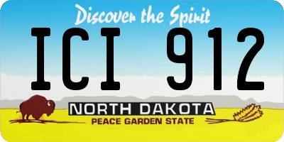 ND license plate ICI912