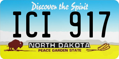 ND license plate ICI917