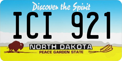 ND license plate ICI921