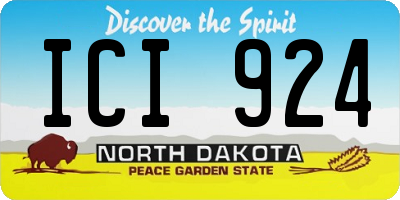 ND license plate ICI924