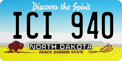 ND license plate ICI940