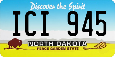 ND license plate ICI945