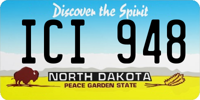 ND license plate ICI948