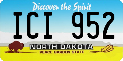 ND license plate ICI952