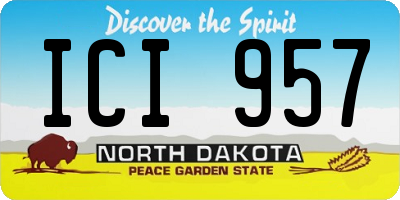 ND license plate ICI957