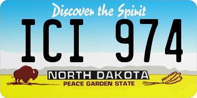 ND license plate ICI974