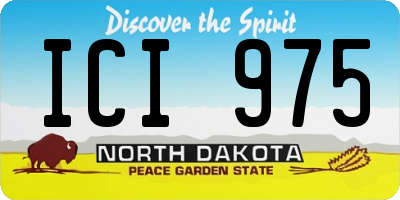ND license plate ICI975