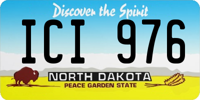 ND license plate ICI976