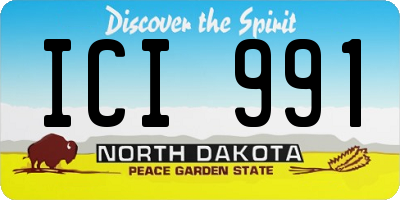 ND license plate ICI991