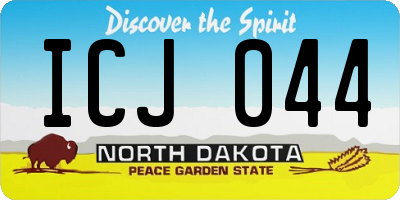ND license plate ICJ044