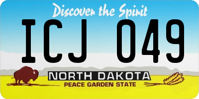 ND license plate ICJ049