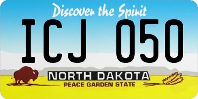 ND license plate ICJ050