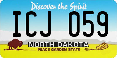 ND license plate ICJ059