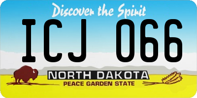 ND license plate ICJ066