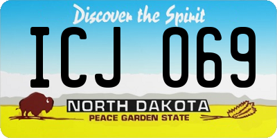 ND license plate ICJ069