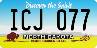 ND license plate ICJ077