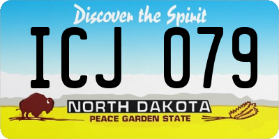 ND license plate ICJ079